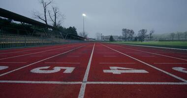 A running track with numbers on it video