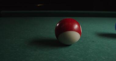 A billiard ball on a pool table video