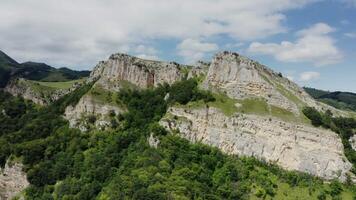 Aerial view of the rocky mountains in the french alps video