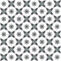 Seamless isolated design Spanish tile abstract pattern with symmetrical petals in pale blue gray colors elegant geometric, wallpaper textile fashion fabrics wrapping paper decor web background vector
