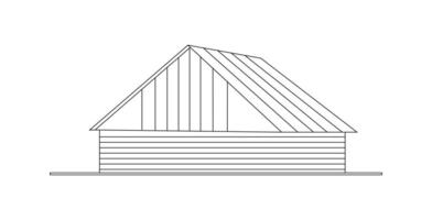 Abstract Simple house line art vector
