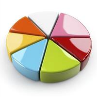 A pie chart with different colors photo