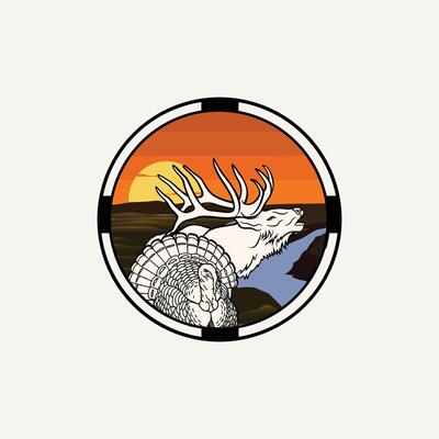 Sunset logo with markhor and peacock logo