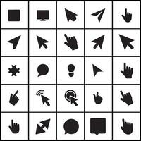 a set of black icons that show various gestures vector