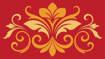 Ornate Golden Swirl Pattern with Intricate Details Ideal for Stylish Decorative Use vector