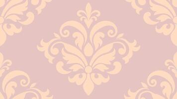 Vintage Damask Wallpaper Pattern in Soft Pastel Colors with Elegant Design vector