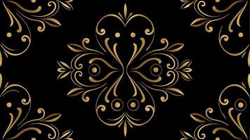Ornate Golden Swirl Pattern with Intricate Details Ideal Premium and Stylish Decorative Use vector