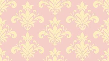 Vintage Damask Wallpaper Pattern in Soft Pastel Color with Elegant Ornamental vector