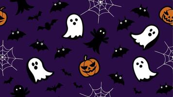 Spooky Halloween Pattern with Cute Ghost a Fun and Festive Design vector