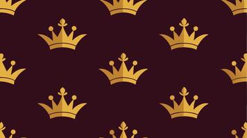 Seamless Royal Crown Pattern with Golden Design vector