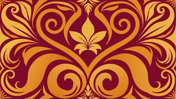 Ornate Golden Swirl Pattern with Intricate Details Ideal Premium Stylish Decorative Use vector