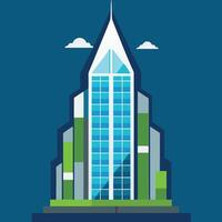 modern skyscraper flat design design on a white background vector