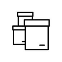 Stack of online shopping package boxes vector
