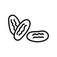 3 dates for dessert or appetizer vector