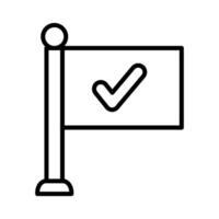 Flags of success, completion of learning materials, or classes vector