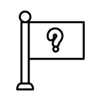 Flags to mark questions or short quizzes or comprehension assessments vector