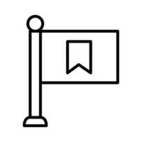 Save flag to mark important learning materials and on favorites list vector