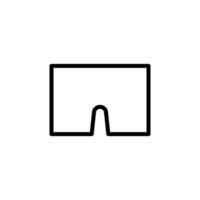 Plain loose shorts underwear for men vector
