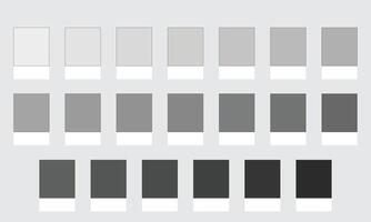 Color Palettes 20 Shades of Silver and Metallic Grey - Platinum, Cool, Neutral Colors - with HEX Codes and Names, Colour Swatches and Combinations vector