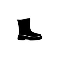 Silhouette boot icon isolated on white background vector
