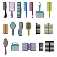 set of comb collections with different shapes vector