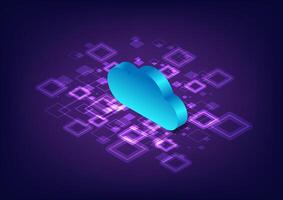Abstract background with cloud network vector