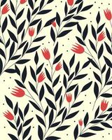 Plant leaf botanical garden pattern print wall art background illustration layout editable vector