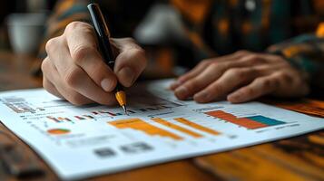 Financial strategist optimizing income streams and startup plans using advanced analysis tools and visuals photo