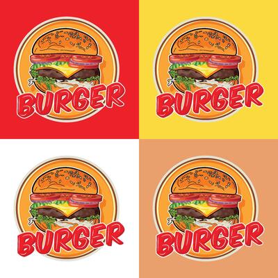 Hamburger logo with beautiful design and beautiful color
