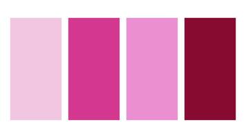 Hot Pink, Pink, Magenta, Burgundy color palette. Set of bright color palette combination in rgb hex. Color palette for ui ux design. Abstract illustration for your graphic design, banner, poster vector
