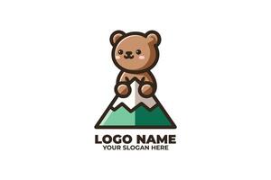 A Fluffy Chibi Bear Enjoying the View vector