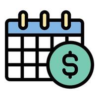Subscription icon in flat line style representing membership recurring payments and digital services ideal for business and e-commerce concepts. vector