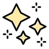 Magic star icon in flat line style representing enchantment mysticism and celestial energy ideal for fantasy and spiritual concepts. vector