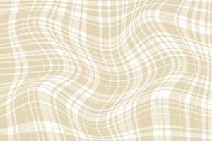 simple abstract light soft cream color thin to thick smooth texture plaid check tartan gingham wavy line pattern that can be used as a background or texture vector