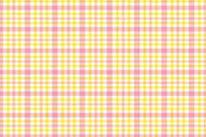 simple abstract pink yellow color smooth texture plaid check tartan gingham line pattern that can be used as a background or texture vector
