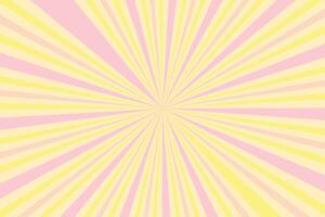 simple abstract pink yellow color creative geometric sunburst circle round line pattern that can be used as a background or texture vector
