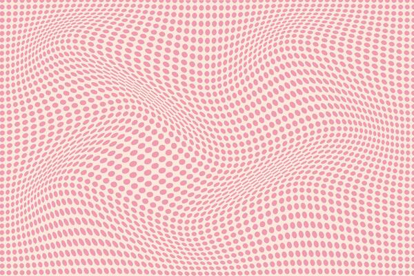 simple abstract light pink color polka dot wavy distort pattern on cream color background that can be used as a background or texture