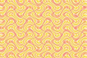 simple abstract pink yellow color smooth texture plaid check tartan gingham curly curls line pattern that can be used as a background or texture vector