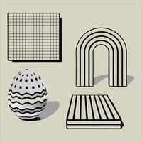 3D Render Decorative Textured Eggs with Patterns vector