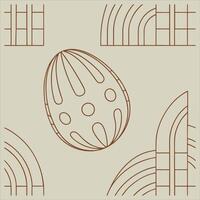 3D Render Decorative Textured Eggs with Symmetrical Patterns vector