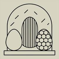 3D Render Textured Eggs . vector