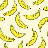Playful Banana Seamless Pattern Fun and Quirky Fruit Illustration vector