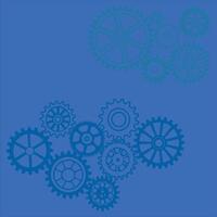 modern metallic technology industrial cogs gear abstract background design. vector