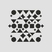 various type Geometric Shapes Silhouette on a White Background vector