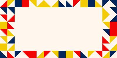 creative frame geometric background illustration with Bauhaus design style for cover, photo, banner and art design vector