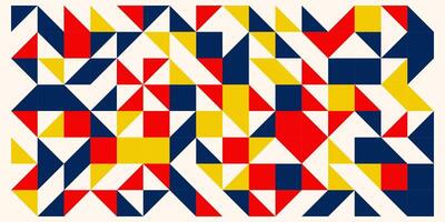 trendy multicolor abstract pattern background illustration with Bauhaus design style for cover, art, banner, and poster business vector