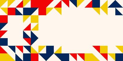 creative abstract frame background illustration with Bauhaus design and geometric styles vector