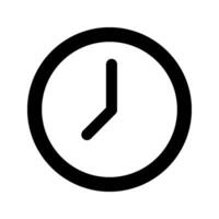 Collection of time, clock, watch, timer simple outline icons eight o'clock. vector