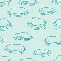 Outline Floating Ice Seamless Pattern Background for Surface Print Fabric Fashion Wrapping vector