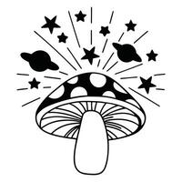 Artistic Mushroom Fungi Design for Sublimation Printing vector